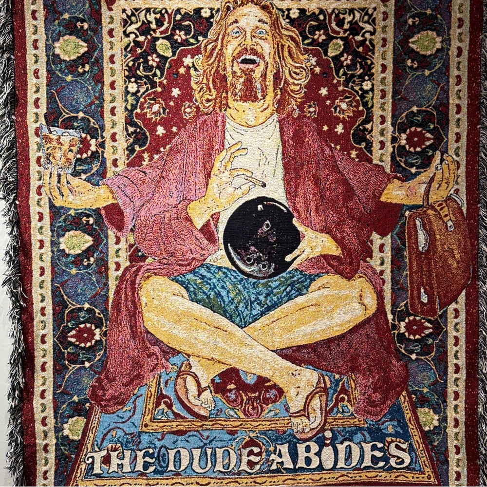 The Big Lebowski Zen Art Woven Blanket - The Dude Abides Jeff Bridges Home Decor
